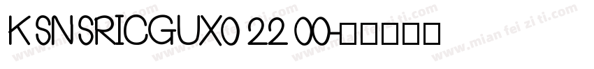 KSNSRICGUX0 22 00字体转换